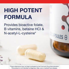 Metagenics MethylCare ingredient folate L-5-MTHF visualization emphasizes active methylation support.