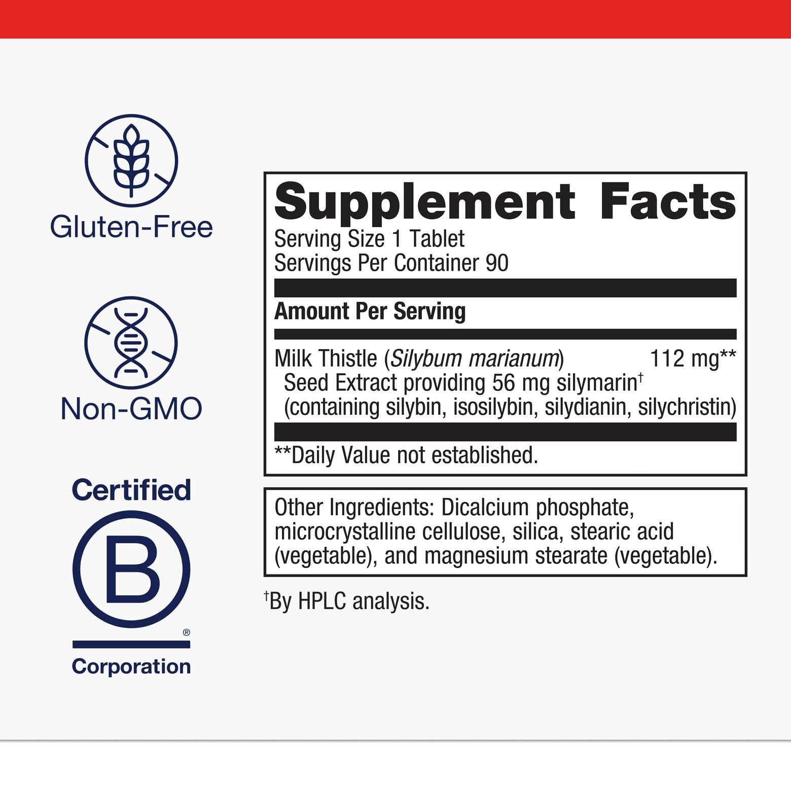 Metagenics Milk Thistle Extract tablets close-up for convenient dosing