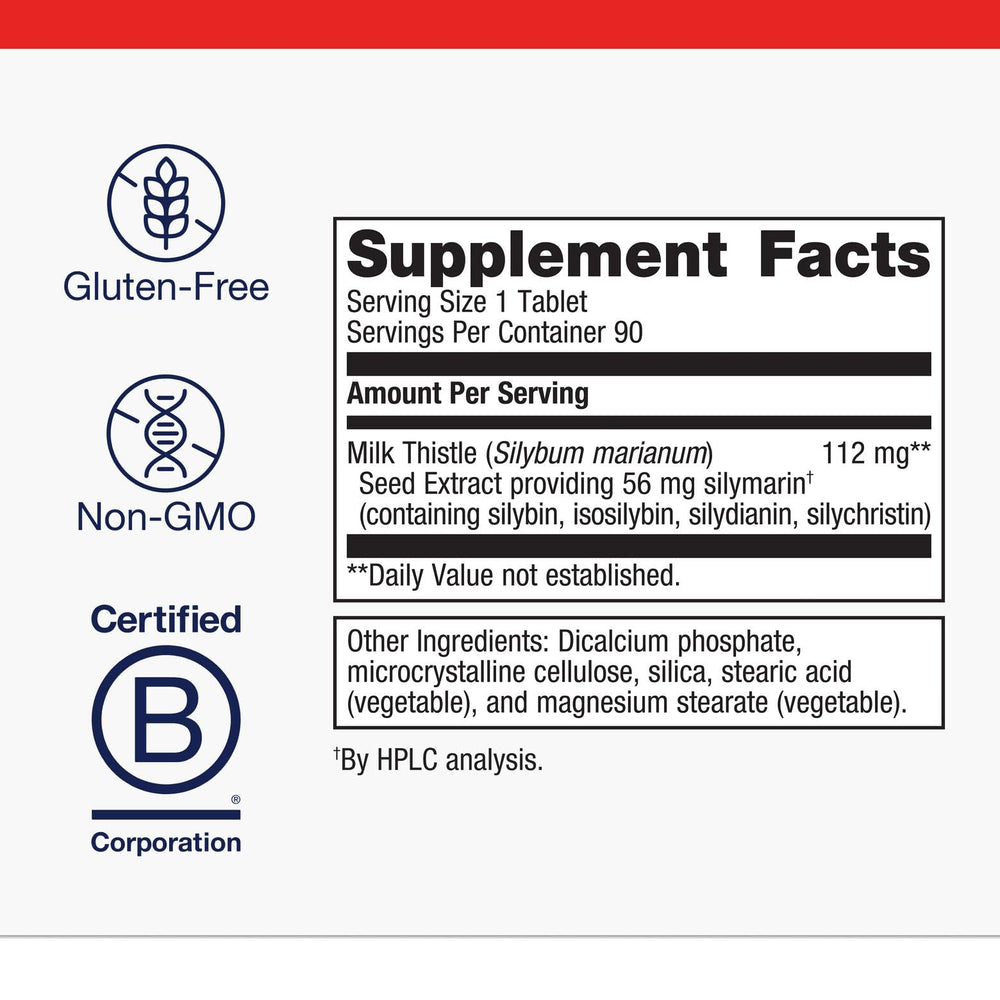 Metagenics Milk Thistle Extract tablets close-up for convenient dosing