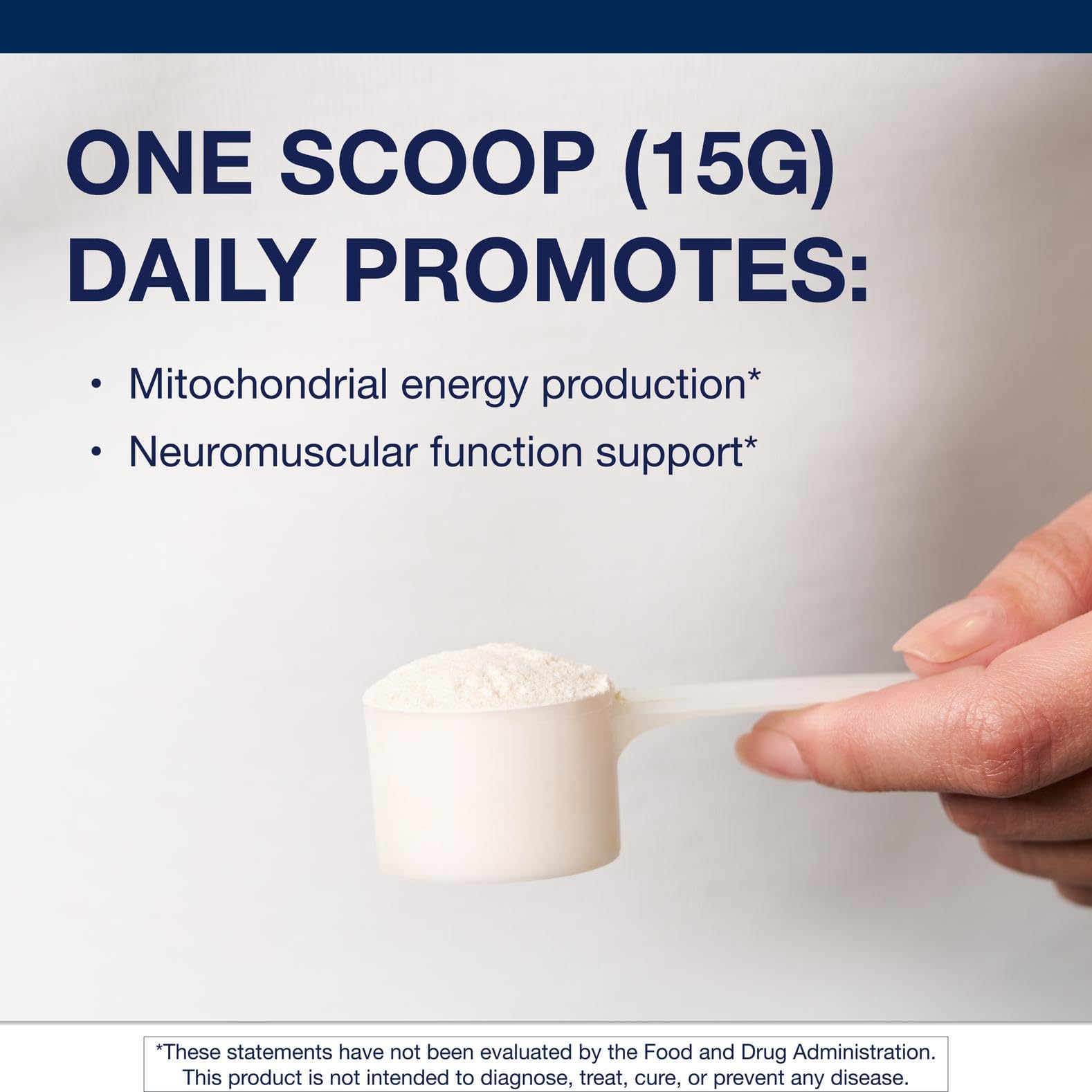 Metagenics MitoVive measuring scoop for precise serving and consistent energy.