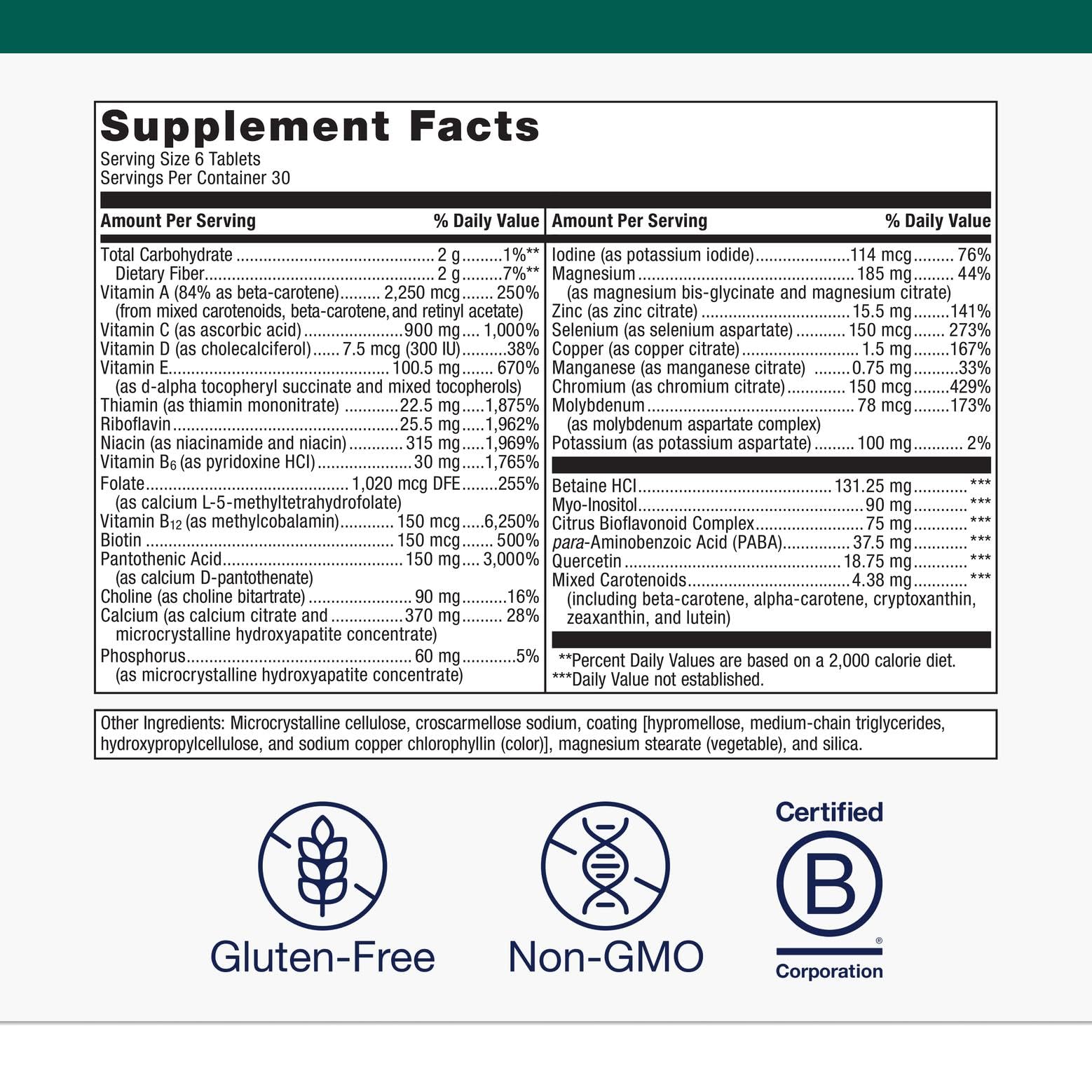 Metagenics Multivitamin Intensive tablets close-up showing high-potency nutrients.