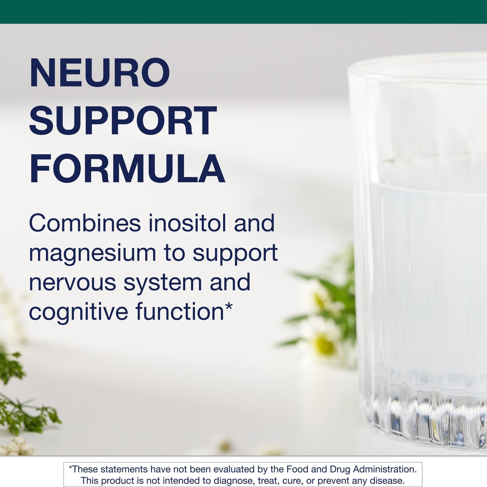 Metagenics Myo-Inositol Plus label closeup shows GMP certification.