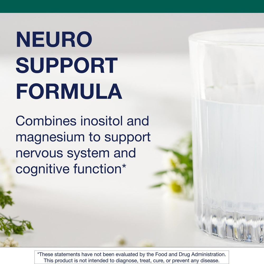 Metagenics Myo-Inositol Plus label closeup shows GMP certification.