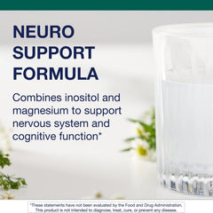 Metagenics Myo-Inositol Plus label closeup shows GMP certification.