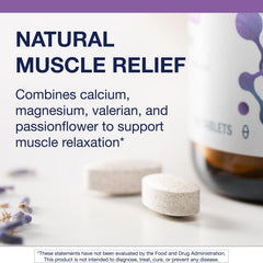 Close-up of tablets showing chelated magnesium citrate for absorption