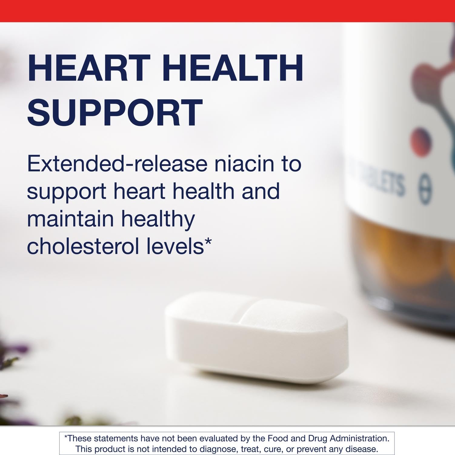 Metagenics Niatain dosage guide image focusing on 500 mg per tablet