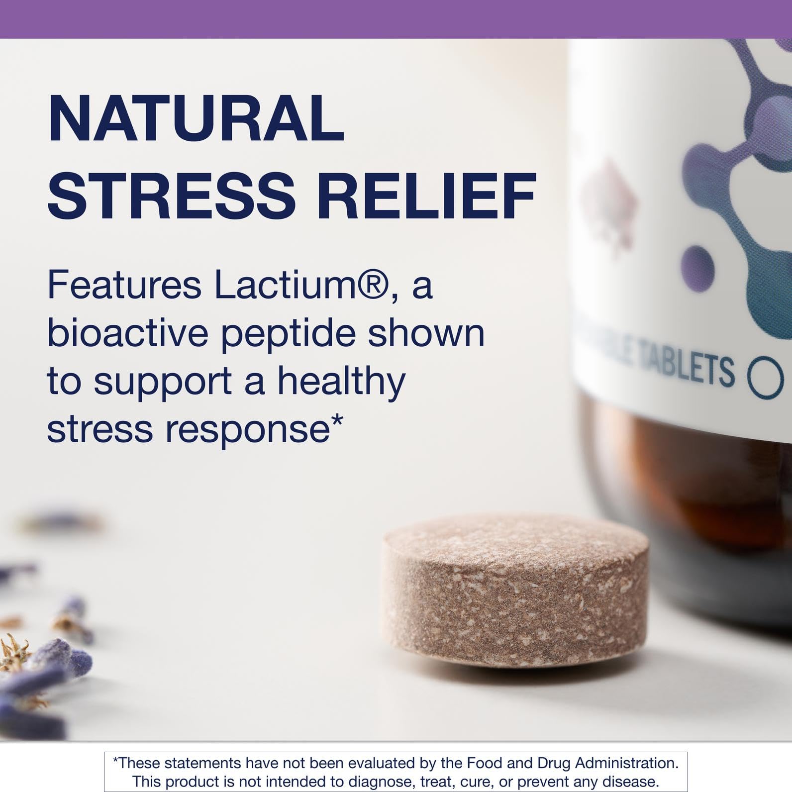 Chocolate chewables serving dish demonstrates convenient, water-free support for relaxation.