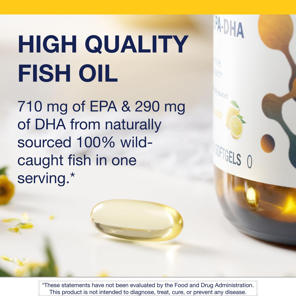 Purity and freshness seal on Metagenics OmegaGenics 1000 mg bottle signals potency