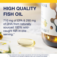 Purity and freshness seal on Metagenics OmegaGenics 1000 mg bottle signals potency