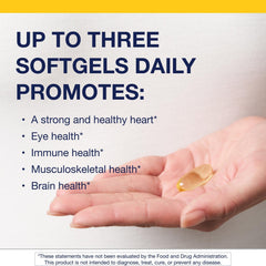 Metagenics OmegaGenics softgels closeup highlighting purity and freshness for tolerance.