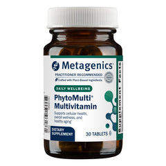 Metagenics PhytoMulti Without Iron bottle on desk for daily wellness support
