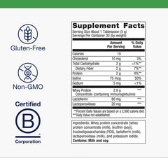 Close-up of Metagenics Probioplex Intensive Care tub label showing ingredients