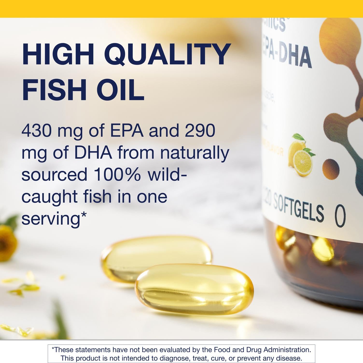 Metagenics purity certification label indicating testing for contaminants and quality