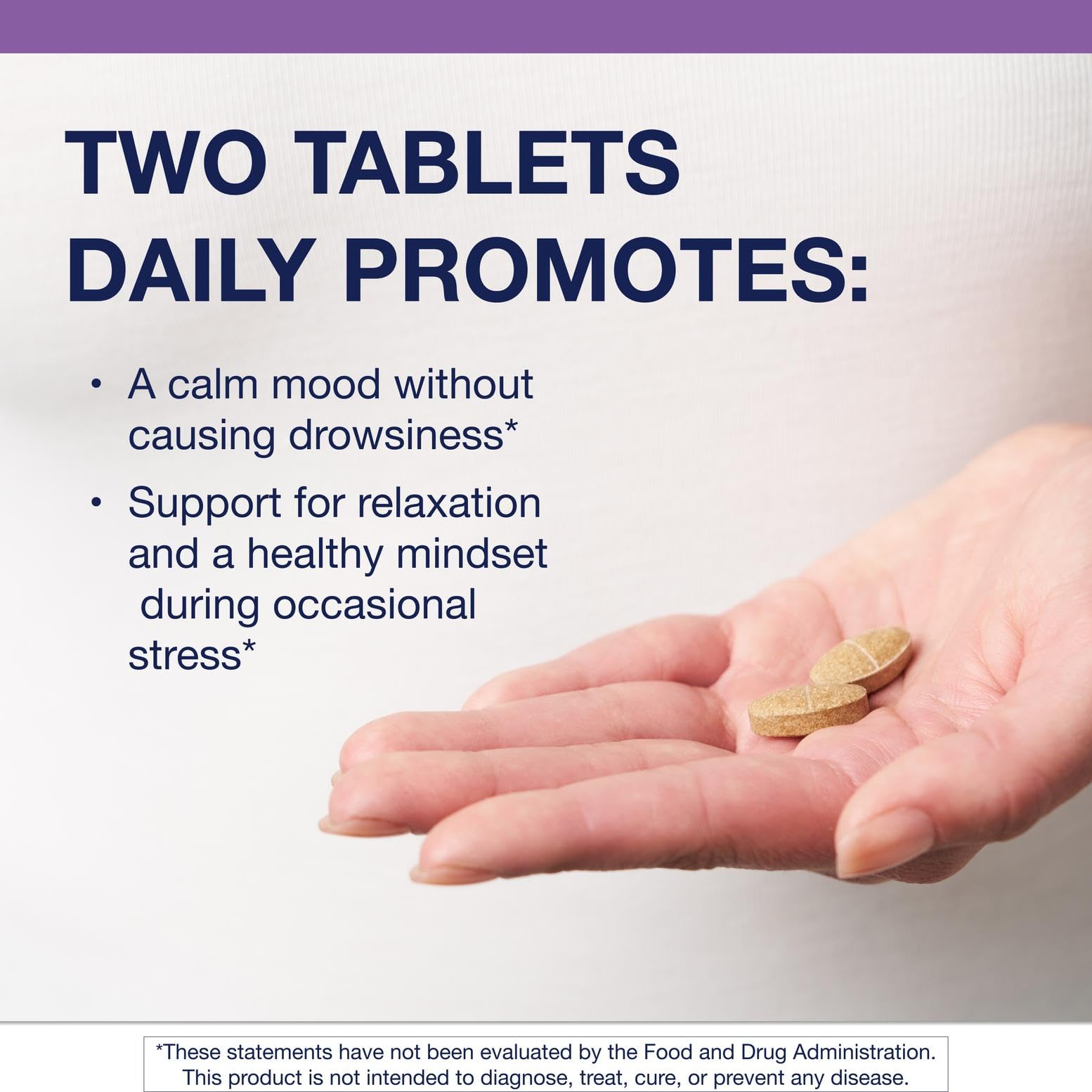 Serenagen capsules shown, highlighting vegetarian, non-GMO formulation for daily focus.