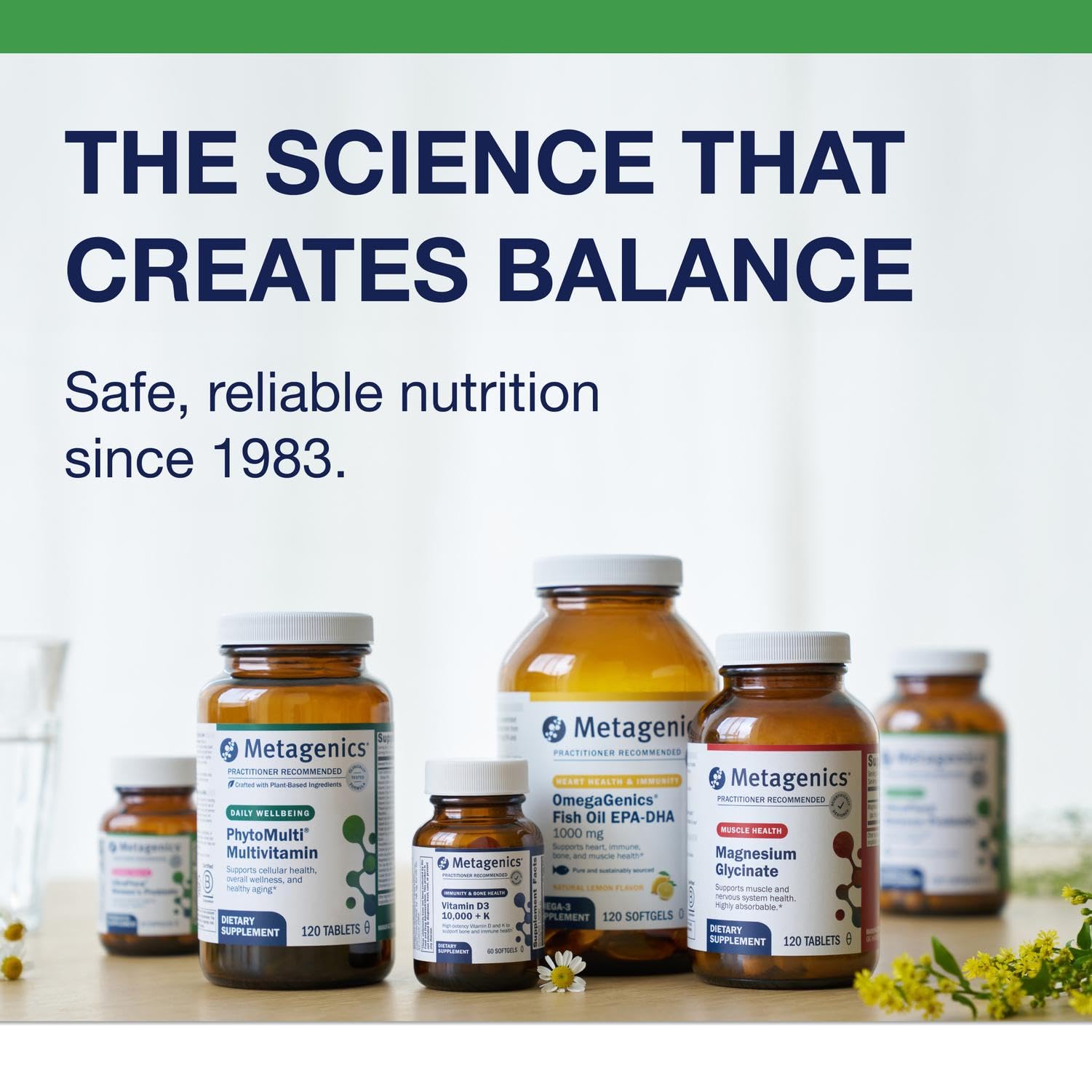 Metagenics SpectraZyme bottle being poured for daily digestive routine.