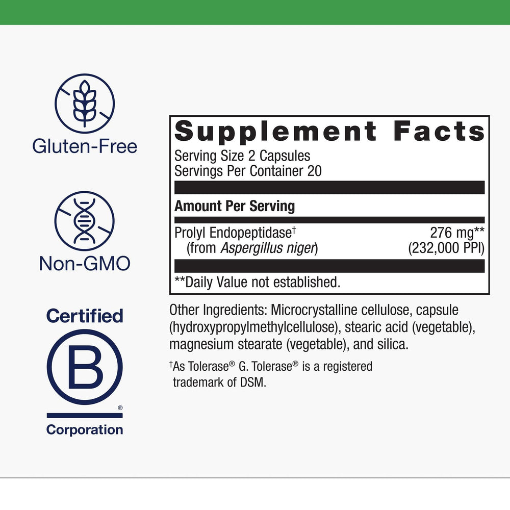Metagenics SpectraZyme gluten digest capsules close-up highlighting easy-to-swallow form for daily use.