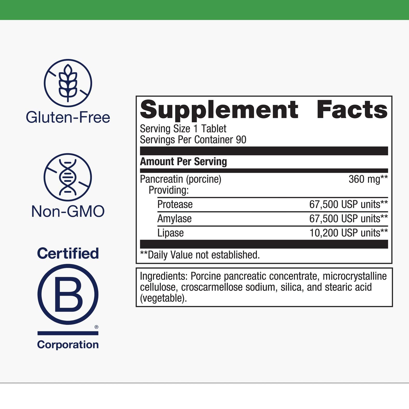 SpectraZyme tablets close-up indicating fat and carb digestion support.