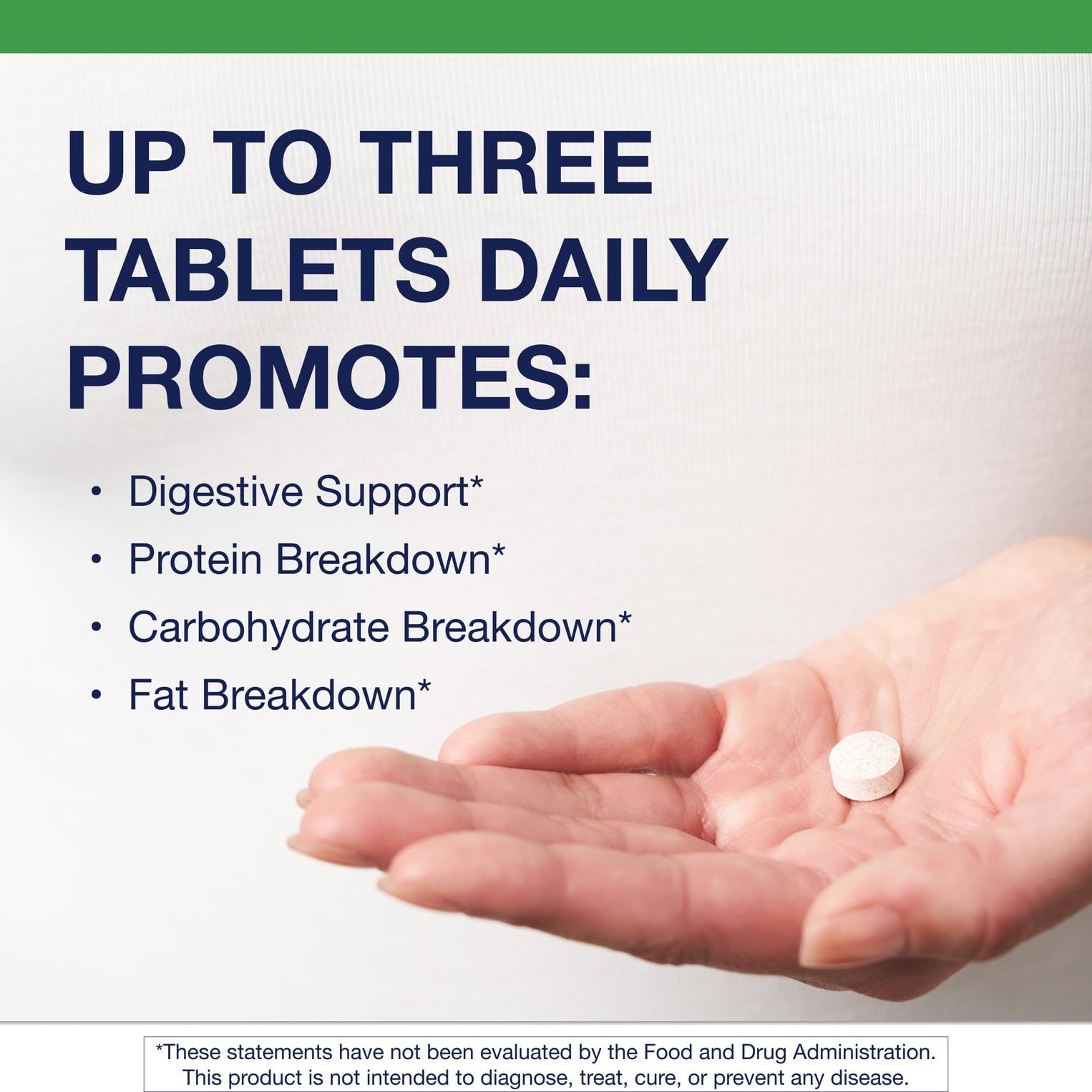 SpectraZyme Pancreatic Enzymes tablets close-up for convenient digestion support.