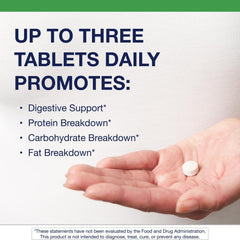 SpectraZyme Pancreatic Enzymes tablets close-up for convenient digestion support.