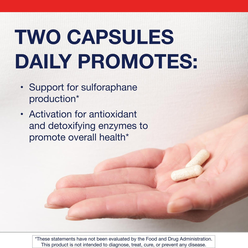 Metagenics SulforaClear label ingredients highlight broccoli sprout extract