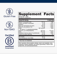 Metagenics Vitamin B-Complex bottle for daily routine and mood support.