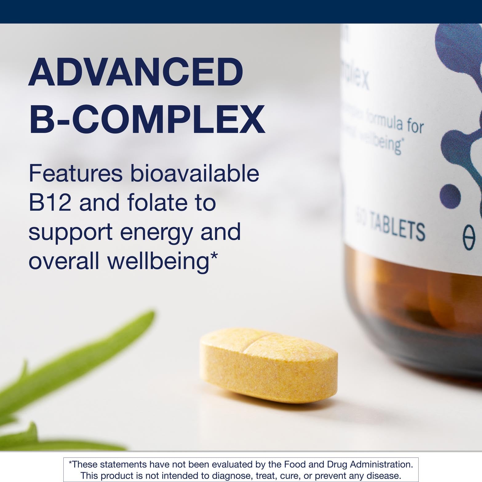 Metagenics Vitamin B-Complex image showing homocysteine metabolism support.