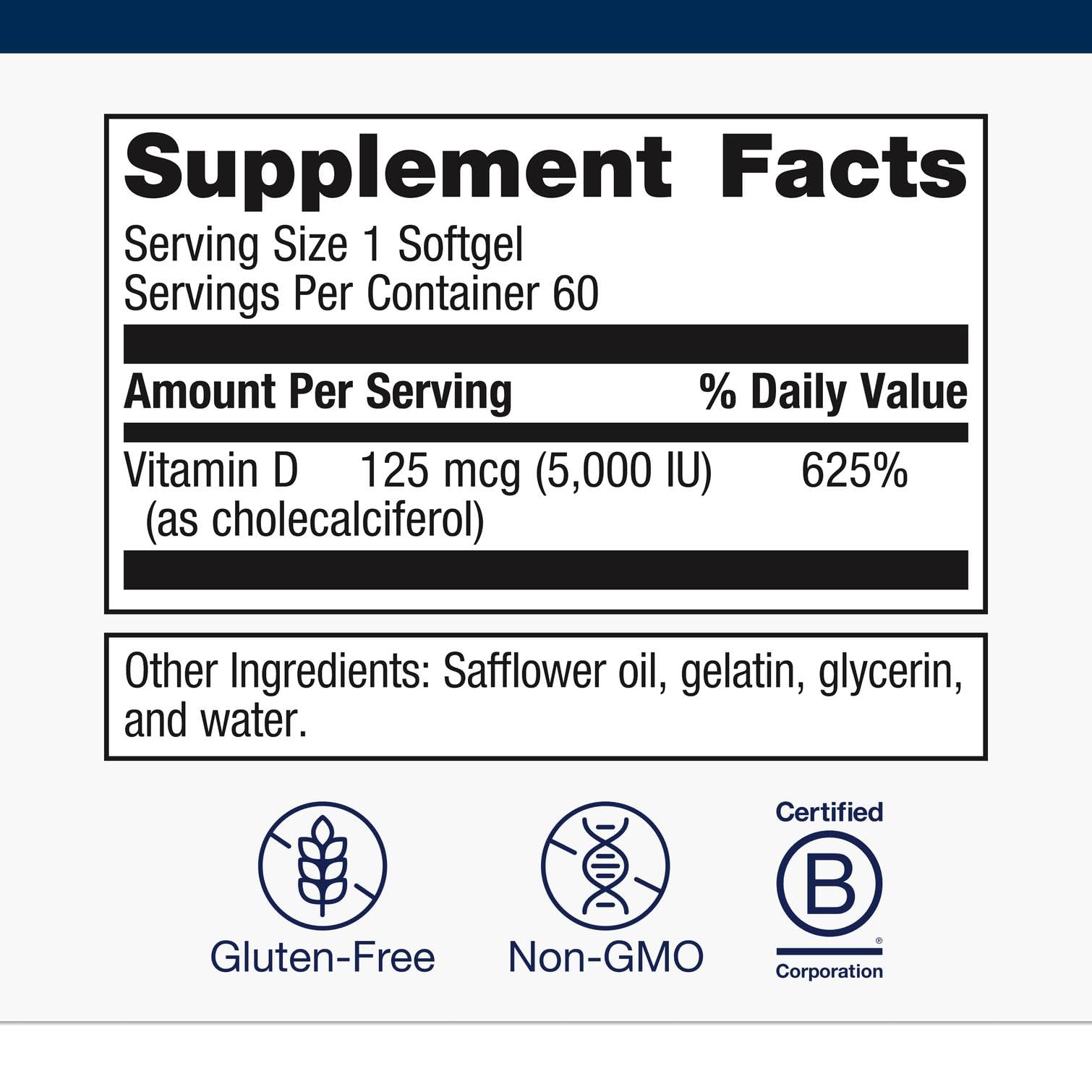 Softgels in coconut oil from Metagenics for enhanced absorption and daily use.