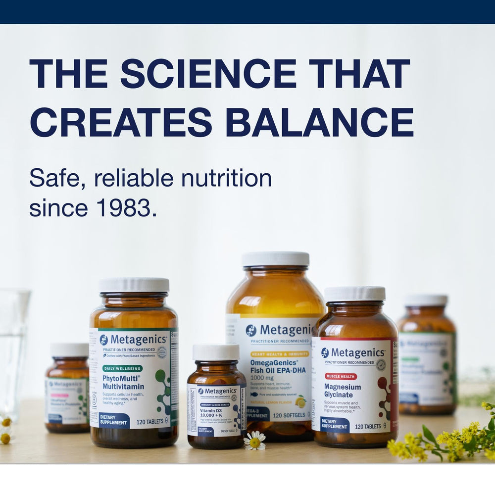 Metagenics Vitamin D3 liquid serving information on bottle cap