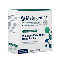 Metagenics Wellness Essentials Daily Packs packaging for convenient daily nutrition on the go.