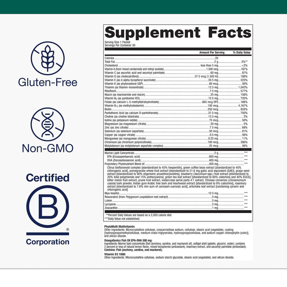 Metagenics Omega-3 EPA-DHA capsules highlighting heart and brain health support.
