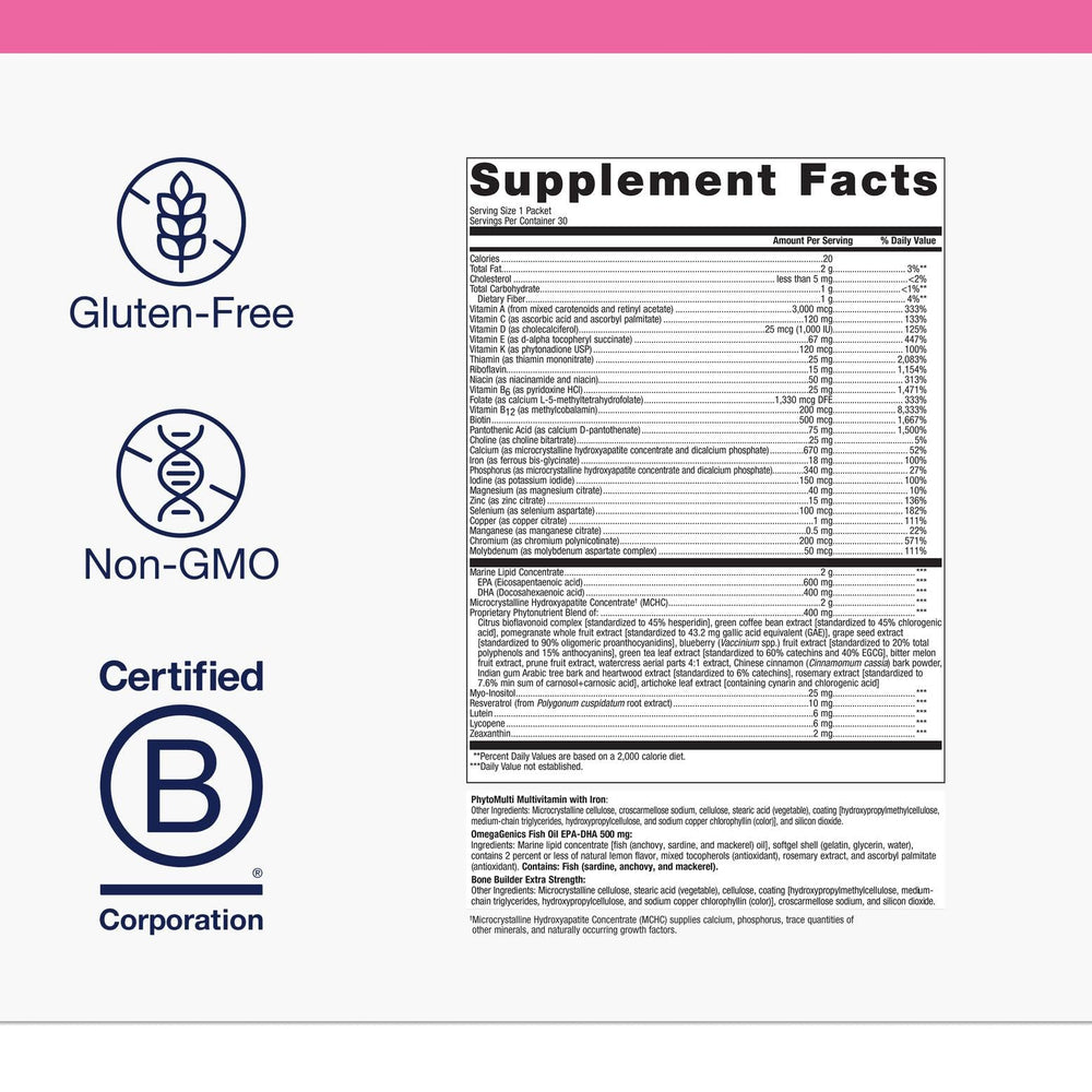 Metagenics daily packets header showing organized servings for busy mornings