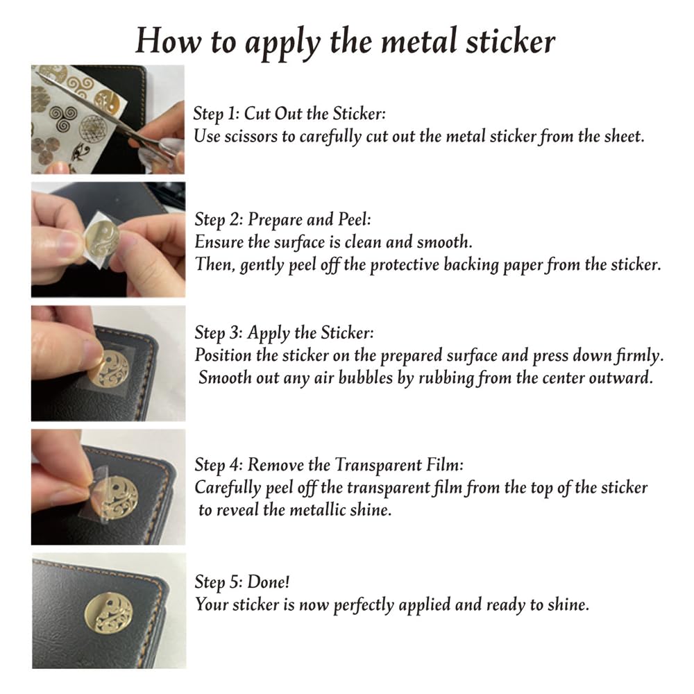 METAL ARTEM Flower of Life gold sticker on a smooth surface highlighting elegance