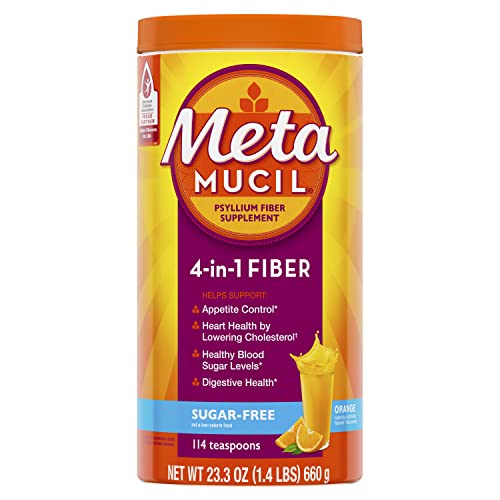 Metamucil bottle with measurement marks for consistent servings.