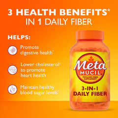Metamucil capsules closeup highlights no added sweetener for clean fiber supplementation.