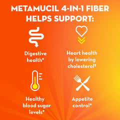 Travel-friendly Metamucil On-the-Go packets in a compact pouch.