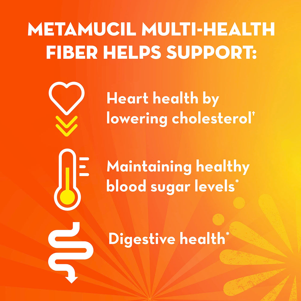 Metamucil psyllium husk capsules bottle back with dosage information
