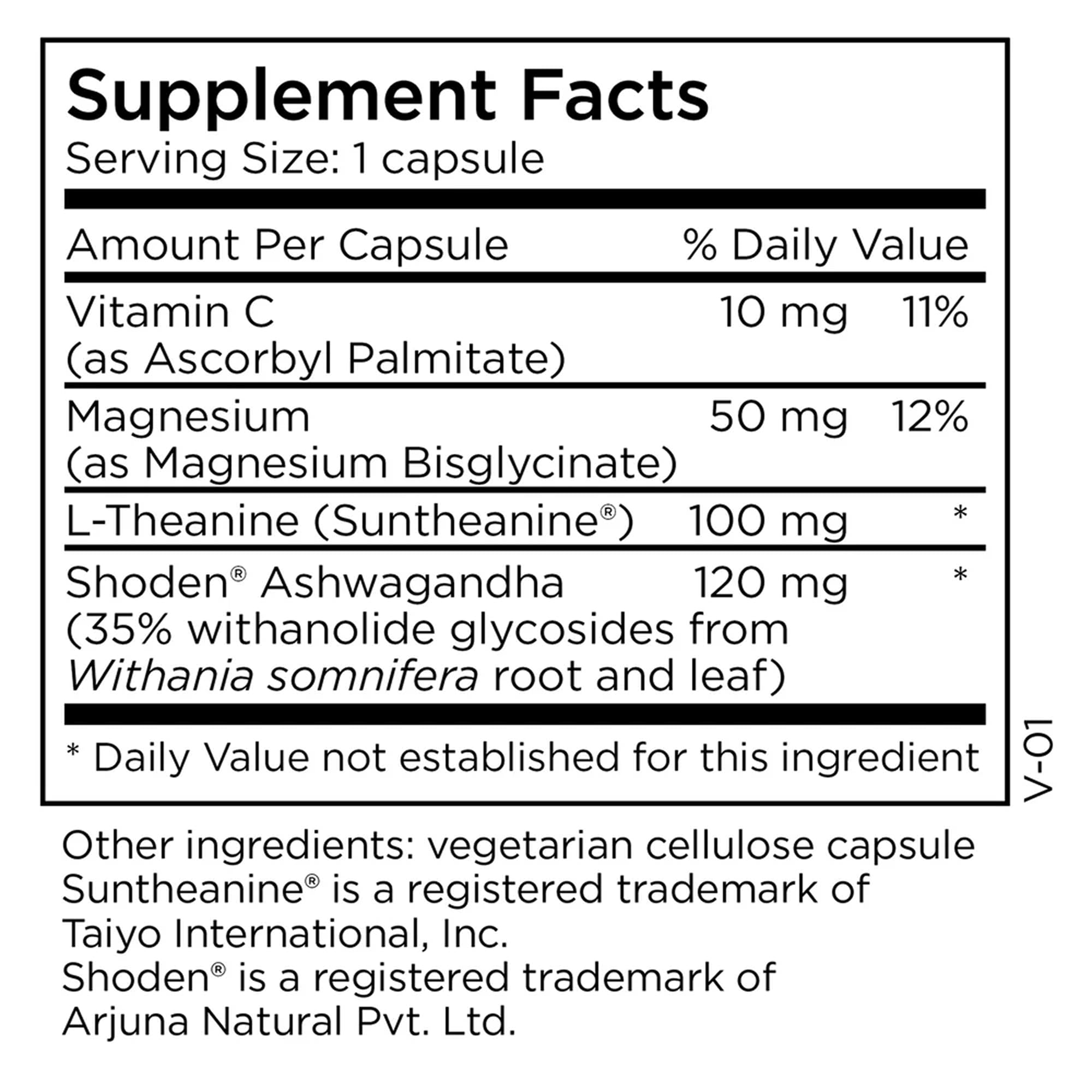 Close-up of capsules for calm focus and mood balance with L-Theanine.