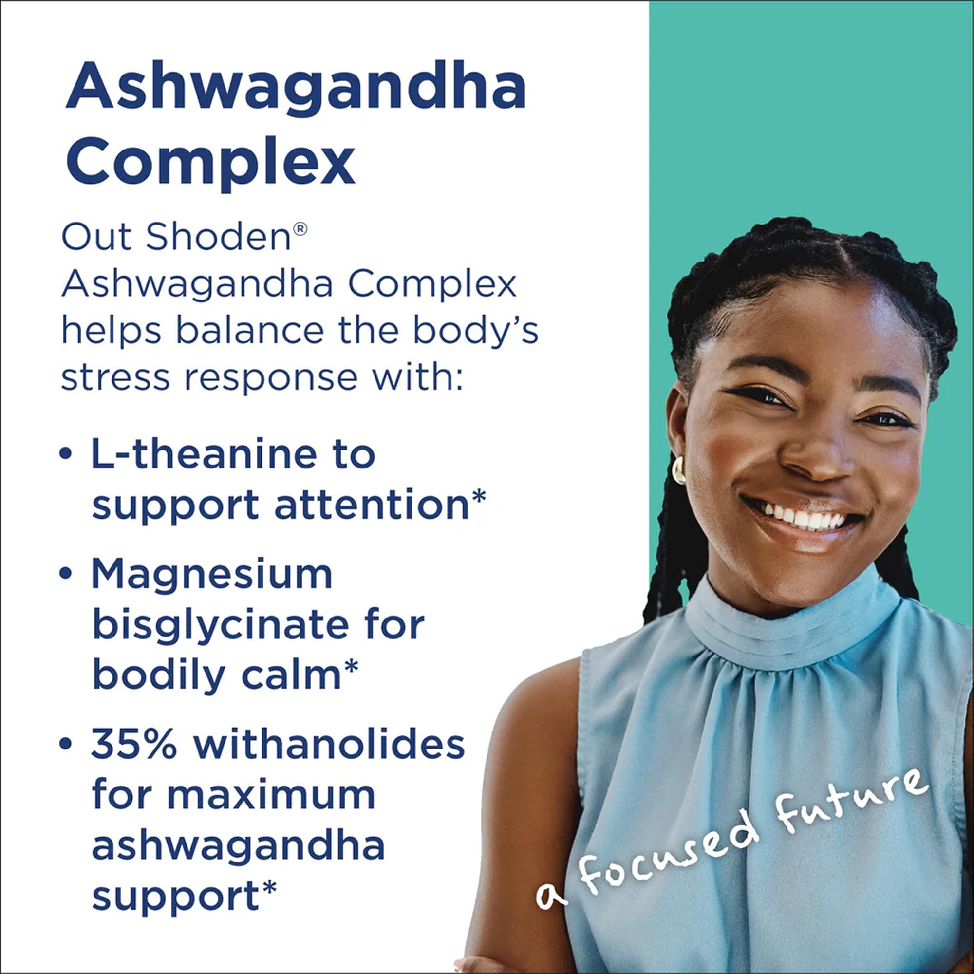 Shoden Ashwagandha extract label highlights 35% withanolides for potent support.