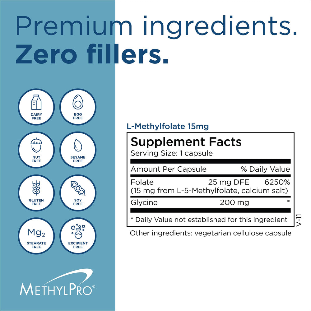 MethylPro bottle on desk with water for easy daily dosing