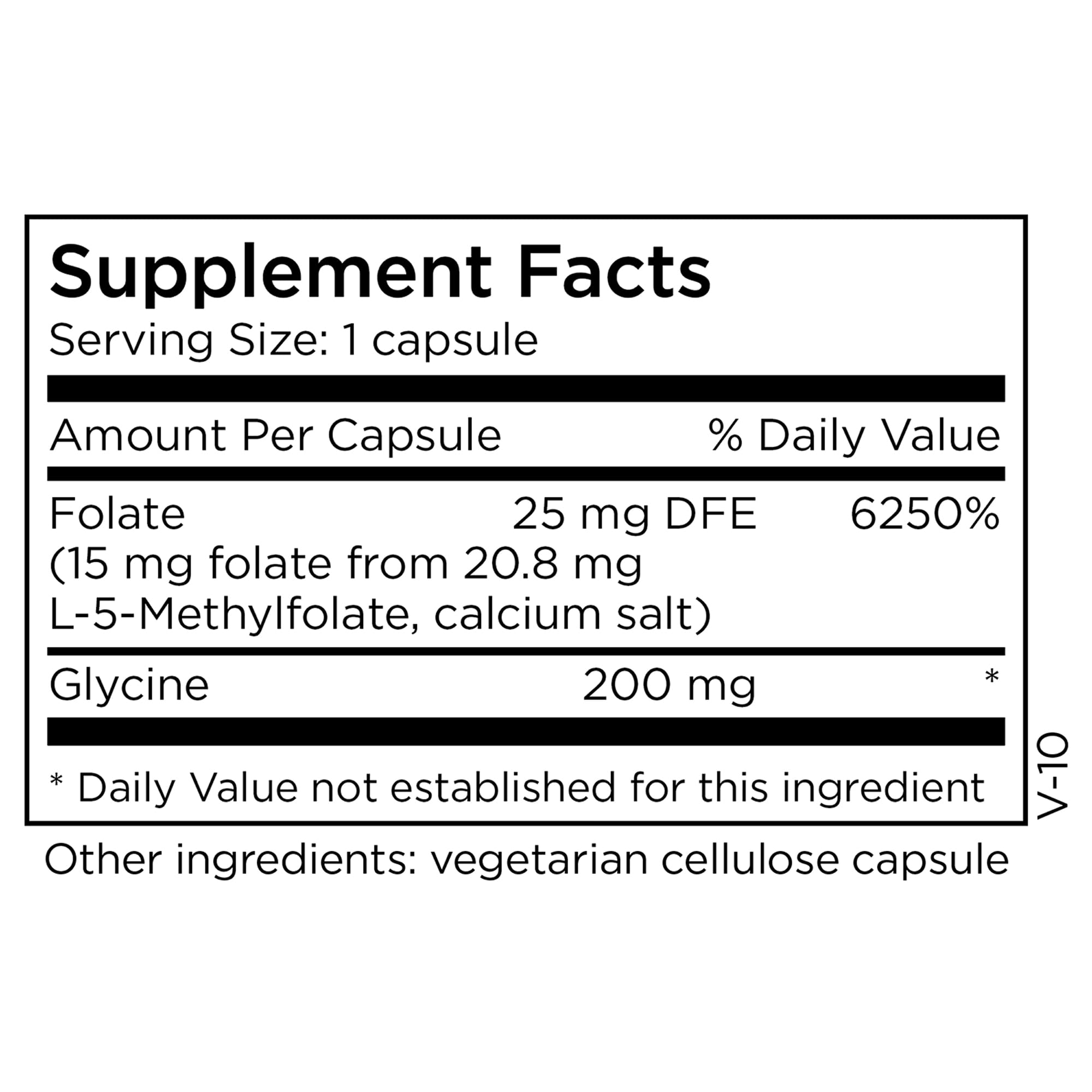 Closeup of MethylPro L-Methylfolate capsules highlighting active 5-MTHF form