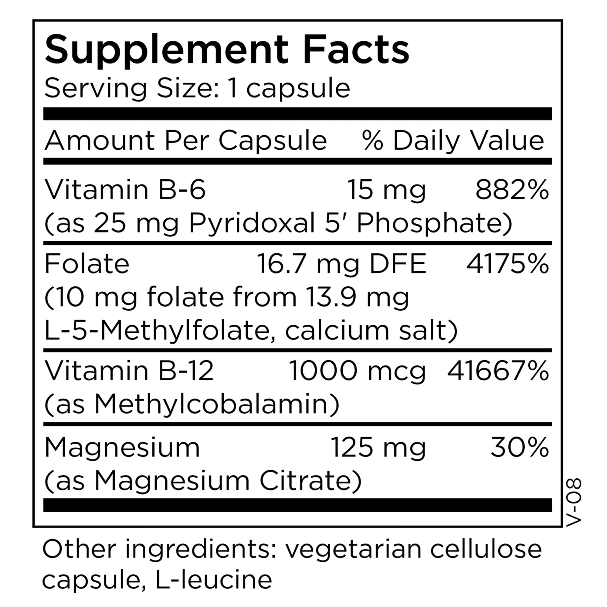 MethylPro L-Methylfolate capsules closeup highlighting easy intake.