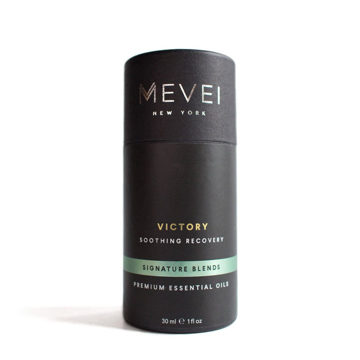 MEVEI Victory massage application demonstrating sensory aroma for soothing moments after training.