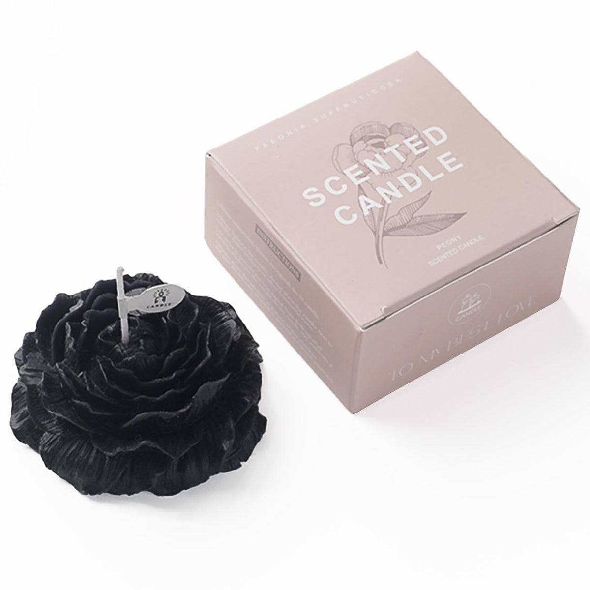 Mewealth Peony Candle flower-shaped design adds cozy decor and fragrance