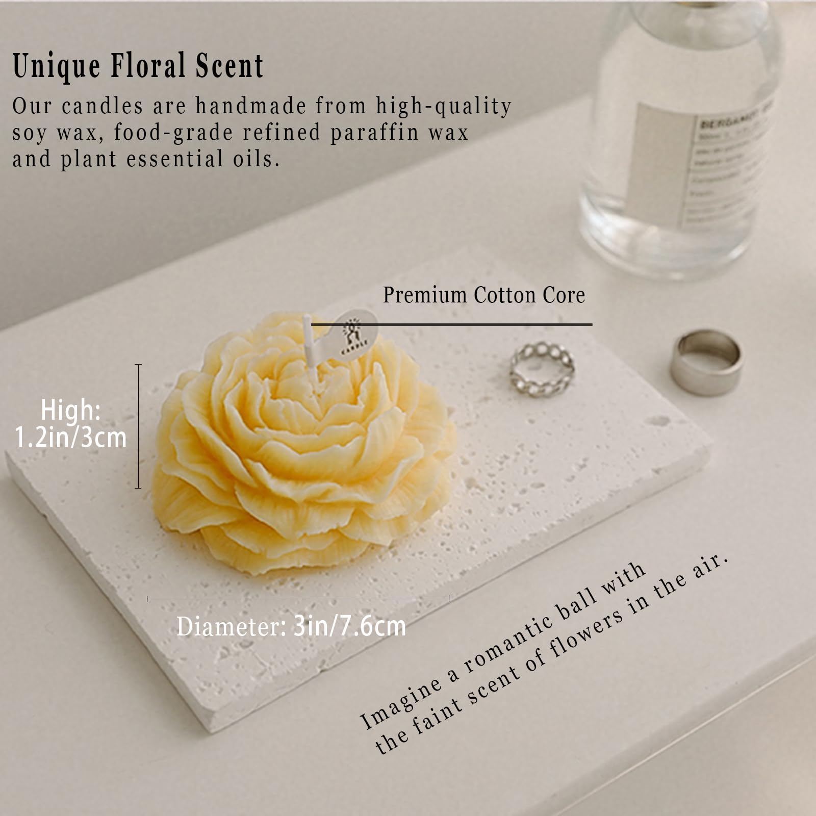 Mewealth Peony Candle gift-ready floral design for women
