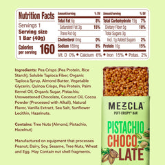 Mezcla bar showing 10g plant protein for steady energy.
