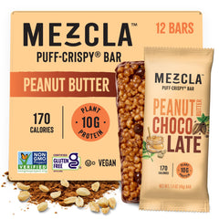 Mezcla Puff Crispy Bar pack – gluten-free vegan protein snack for on-the-go energy.
