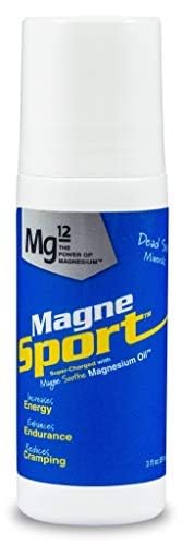 MG12 MagneSport roll-on bottle for targeted post-workout muscle support.