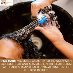 mGanna Belgiri powder in a DIY hair mask for healthy shine