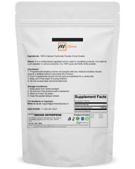 mganna calcium hydroxide powder close-up texture showing fine granules for formulations.
