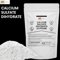mganna calcium sulfate dihydrate close-up reveals fine white powder texture